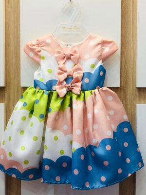 Vestido Festa Bebê Poá