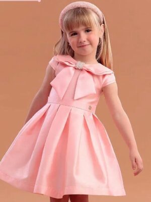 Vestido Festa Infantil Laço Frontal