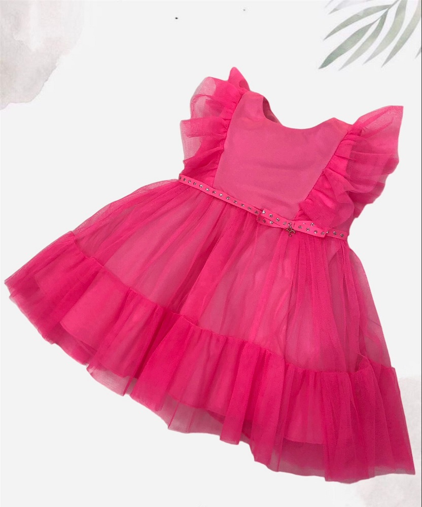 Vestido Bebê Festa Neon