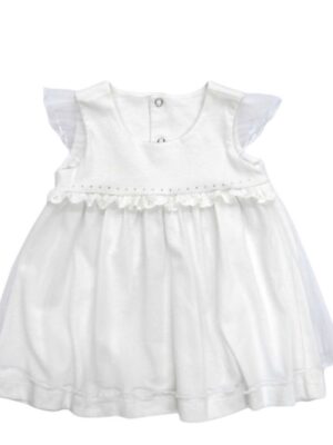 Vestido Tule Branco Bebê