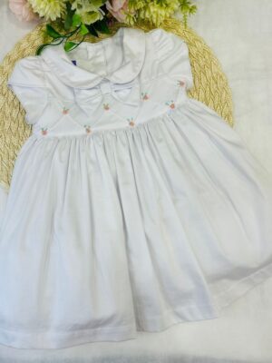 Vestido Branco Bebê Nervura