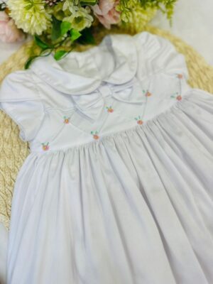 Vestido Branco Bebê Nervura
