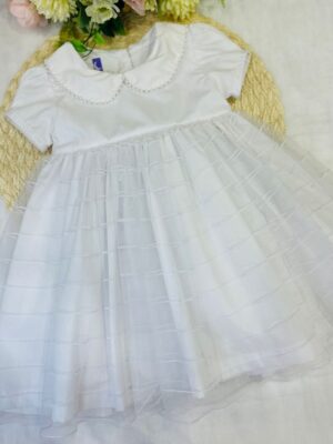 Vestido Branco Tule Bebê