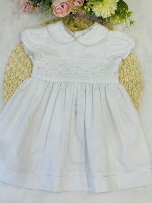Vestido Branco Bebê Casinha De Abelha