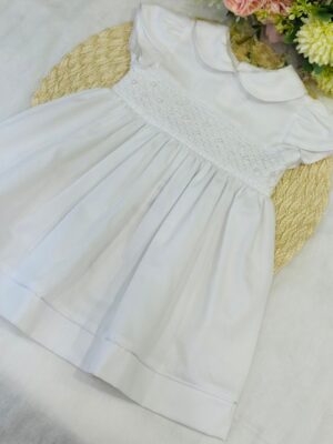 Vestido Branco Bebê Casinha De Abelha