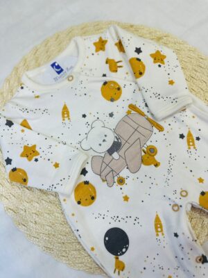 Macacão Bebê Longo Estampado Espaço