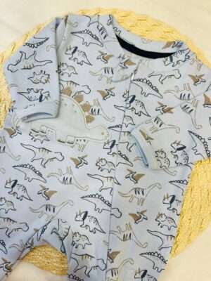 Macacão Bebê Longo Estampado Ziper