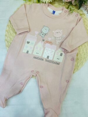 Macacão Bebê Longo Casinha