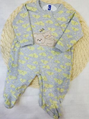 Macacão Bebê Longo Estampado Nuvem Infantil
