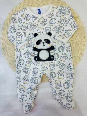 Macacão Bebê Longo Estampado Panda